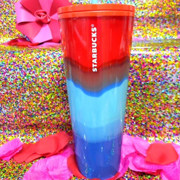 Starbucks venti tumbler with straw!